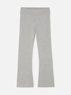 Pantalons Et Leggings|Primark Legging Taille Haute évasé En Jersey Gris chiné