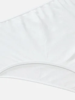 Culotte|Primark Lot 4 Culottes Hautes En Coton Blanc