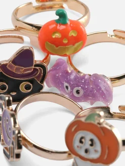 Déguisements Halloween Pour Enfants|Accessoires Halloween|Primark Lot De 5 Bagues Phosphorescentes Halloween Multicolore