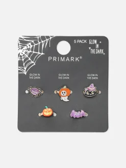 Déguisements Halloween Pour Enfants|Accessoires Halloween|Primark Lot De 5 Bagues Phosphorescentes Halloween Multicolore