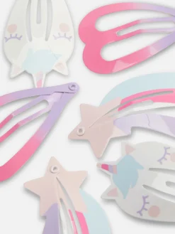 Accessoires Cheveux|Primark Lot De 6 Barrettes à Motif Licorne Multicolore