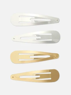 Accessoires Cheveux|Primark Lot De 4 Barrettes En Métal Multicolore