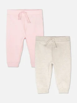 Pantalons Et Leggings|Primark Lot De 2 Bas De Jogging à Revers Rose