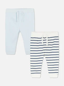 Pantalons Et Leggings|Primark Lot De 2 Bas De Jogging à Revers Bleu