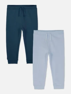 Pantalons Et Leggings|Primark Lot De 2 Bas De Jogging à Revers Avec Cordon De Serrage Bleu