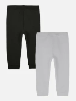 Pantalons Et Leggings|Primark Lot De 2 Bas De Jogging à Revers Avec Cordon De Serrage Noir