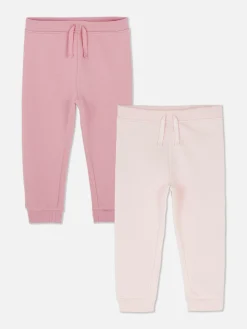 Pantalons Et Leggings|Primark Lot De 2 Bas De Jogging à Revers Avec Cordon De Serrage Rose