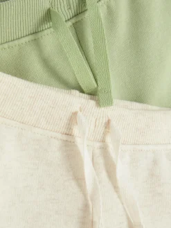 Pantalons Et Leggings|Primark Lot De 2 Bas De Jogging à Revers Avec Cordon De Serrage Écru