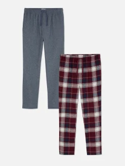 Pyjamas|Primark Lot De 2 Bas De Pyjama Brossés Bleu marine