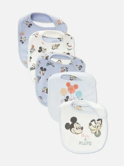 Alimentation Et Sevrage|Primark Lot De 5 Bavoirs Disney Mickey Mouse & Co. Bleu