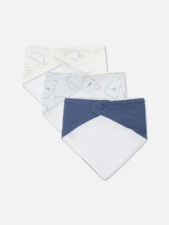 Alimentation Et Sevrage|Primark Lot De 3 Bavoirs Style Bandana à Motif Animal Bleu