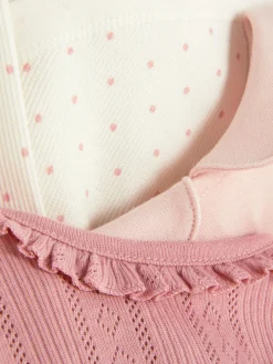 Bodies Et Debardeurs|Primark Lot De 3 Bodys à Motifs Variés Rose
