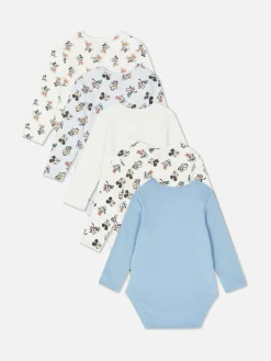 Bodies Et Debardeurs|Primark Lot De 5 Bodys Disney Mickey Mouse & Co. Bleu