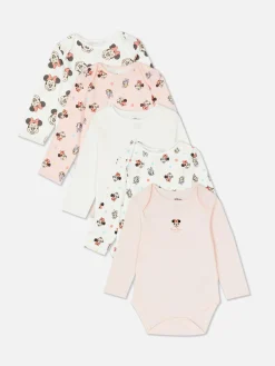 Bodies Et Debardeurs|Primark Lot De 5 Bodys Disney Minnie Mouse Et Daisy Duck Rose