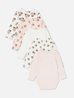 Bodies Et Debardeurs|Primark Lot De 5 Bodys Disney Minnie Mouse Et Daisy Duck Rose