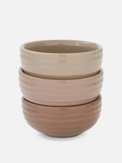 Assiettes, Bols Et Plats|Art De La Table|Primark Lot De 3 Bols émaillés Striés Nude