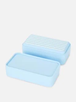 Ustensiles De Cuisine Et Pâtisserie|Primark Lot De 2 Boîtes à Déjeuner Imprimées Bleu clair