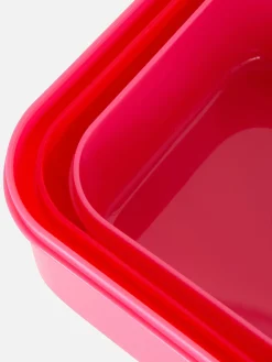 Ustensiles De Cuisine Et Pâtisserie|Primark Lot De 3 Boîtes à Encas Hello Kitty Rouge