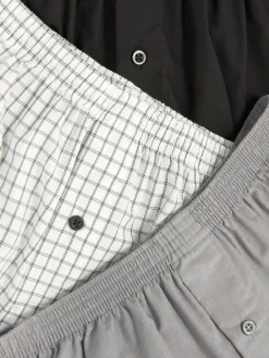 Sous-Vêtements|Primark Lot De 3 Boxers à Carreaux Essential Noir