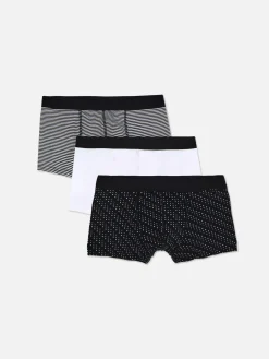 Sous-Vêtements|Primark Lot De 3 Boxers à Motifs Variés Noir