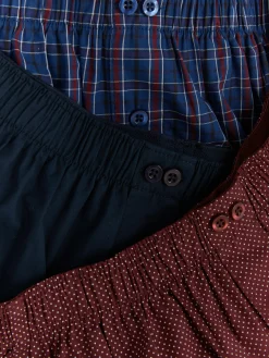 Sous-Vêtements|Primark Lot De 3 Boxers à Motifs Variés Bordeaux