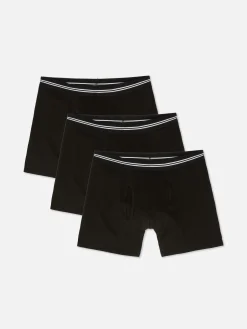 Sous-Vêtements|Primark Lot De 3 Boxers à Taille Rayée Noir