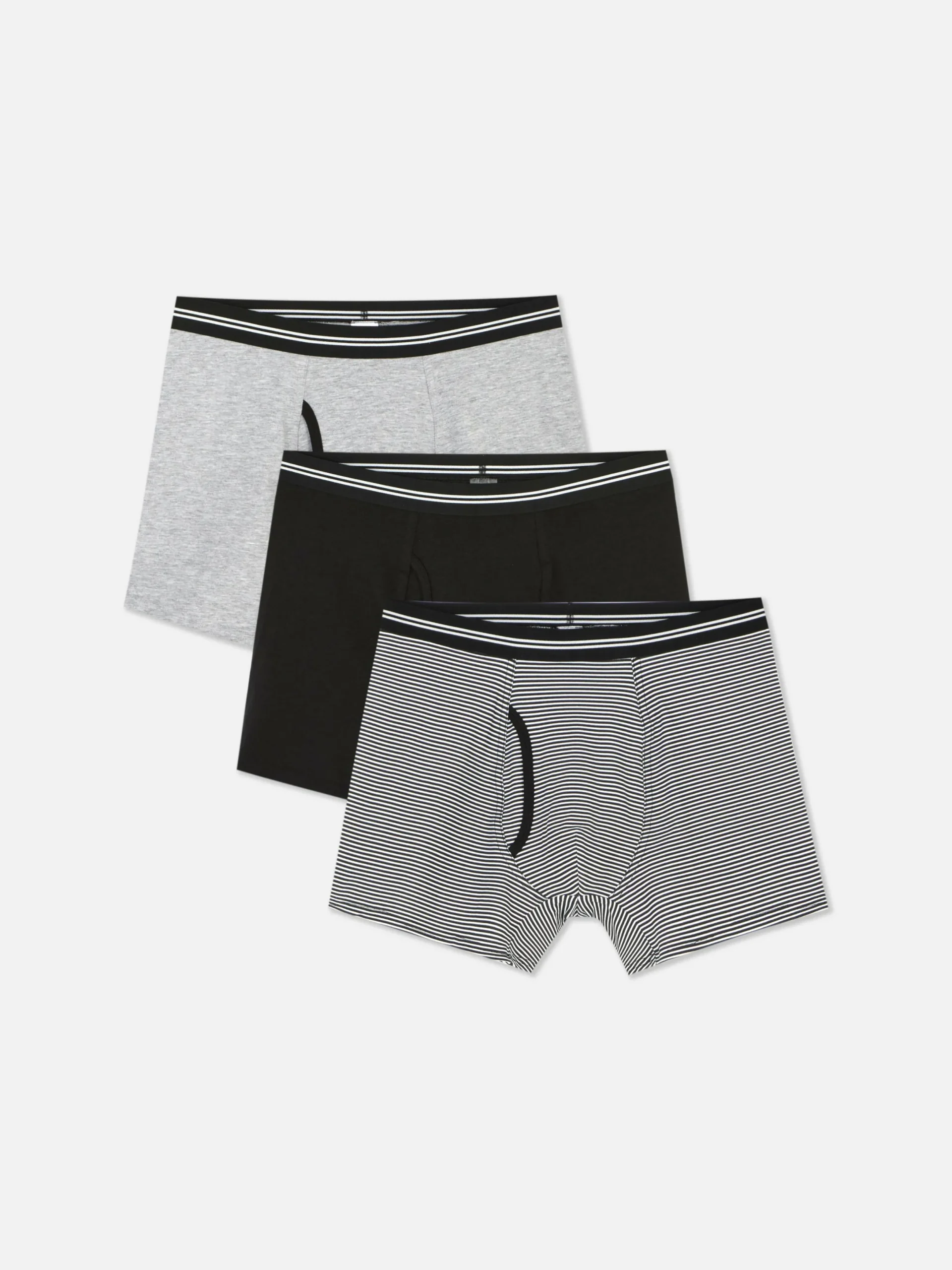 Sous-Vêtements|Primark Lot De 3 Boxers à Taille Rayée Noir