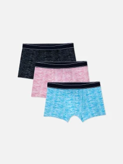 Sous-Vêtements|Primark Lot De 3 Boxers Effet Chiné Noir