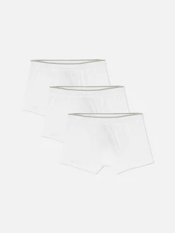 Sous-Vêtements|Primark Lot De 3 Boxers Essential Blanc