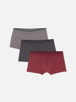 Sous-Vêtements|Primark Lot De 3 Boxers Variés Bordeaux