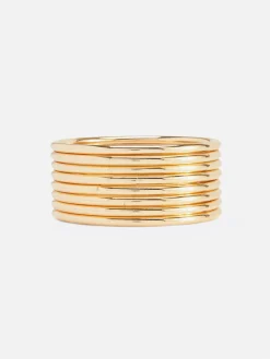 Bijoux|Primark Lot De 8 Bracelets Joncs Métallisés Jaune