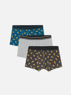 Sous-Vêtements|Primark Lot De 3 Caleçons à Motifs Nourriture Bleu sarcelle