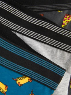 Sous-Vêtements|Primark Lot De 3 Caleçons à Motifs Nourriture Bleu sarcelle