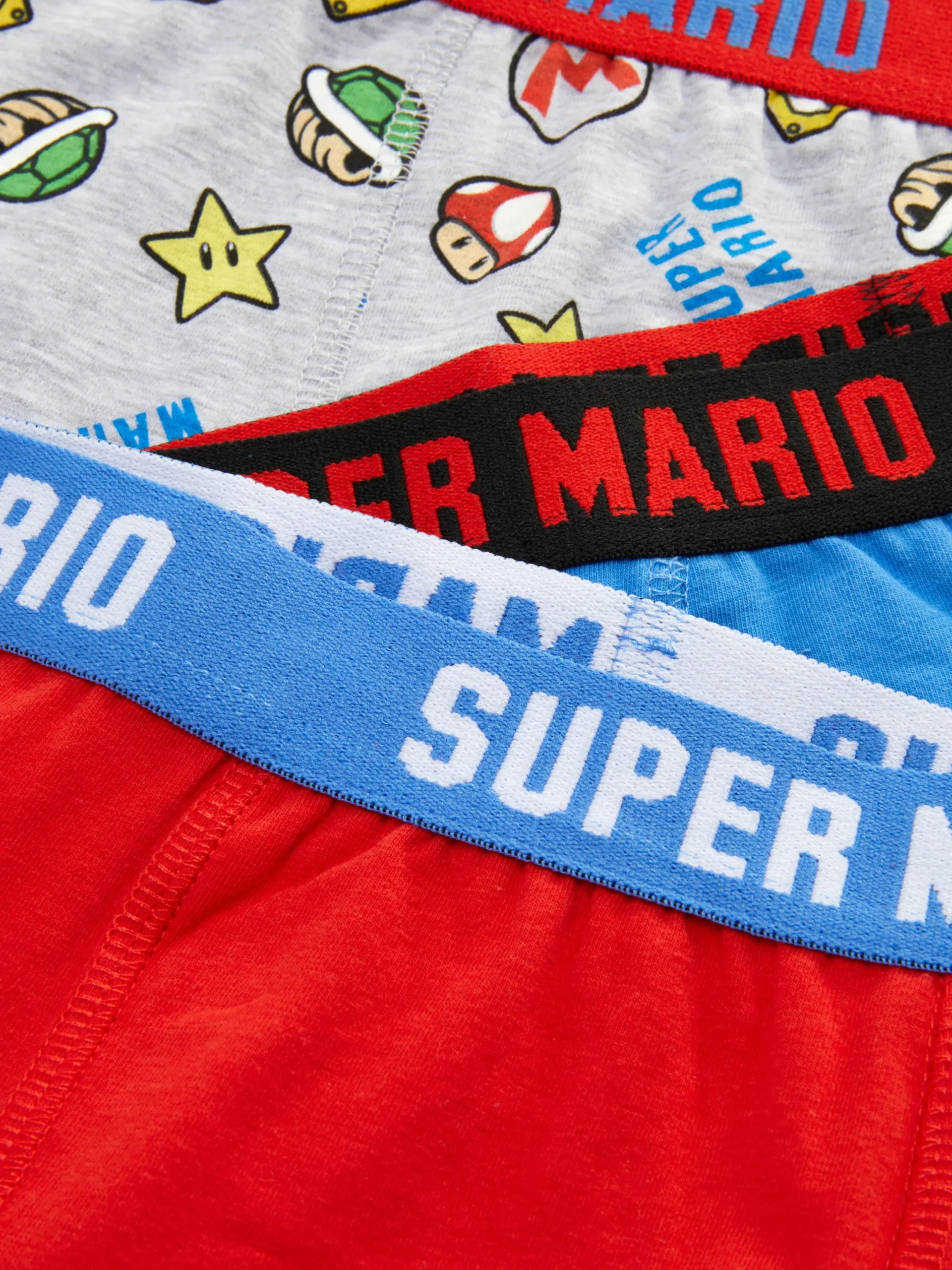 Sous-Vêtement|Primark Lot De 3 Caleçons Super Mario Multicolore