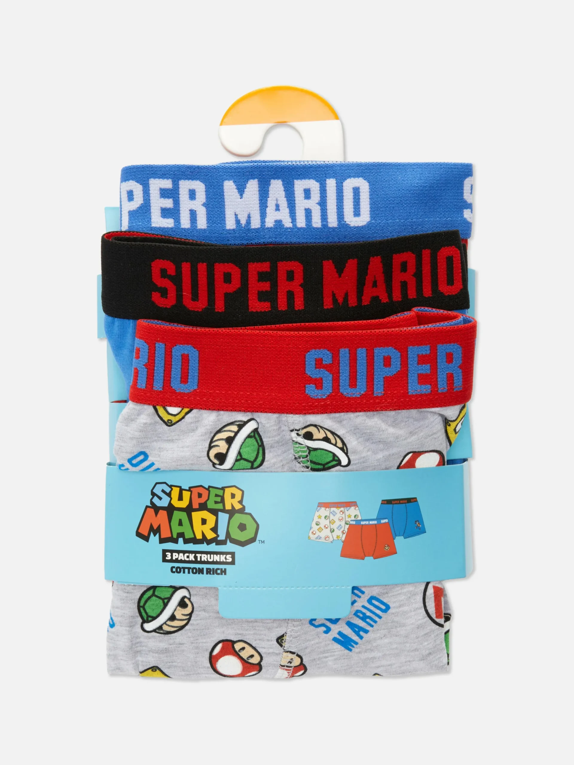 Sous-Vêtement|Primark Lot De 3 Caleçons Super Mario Multicolore