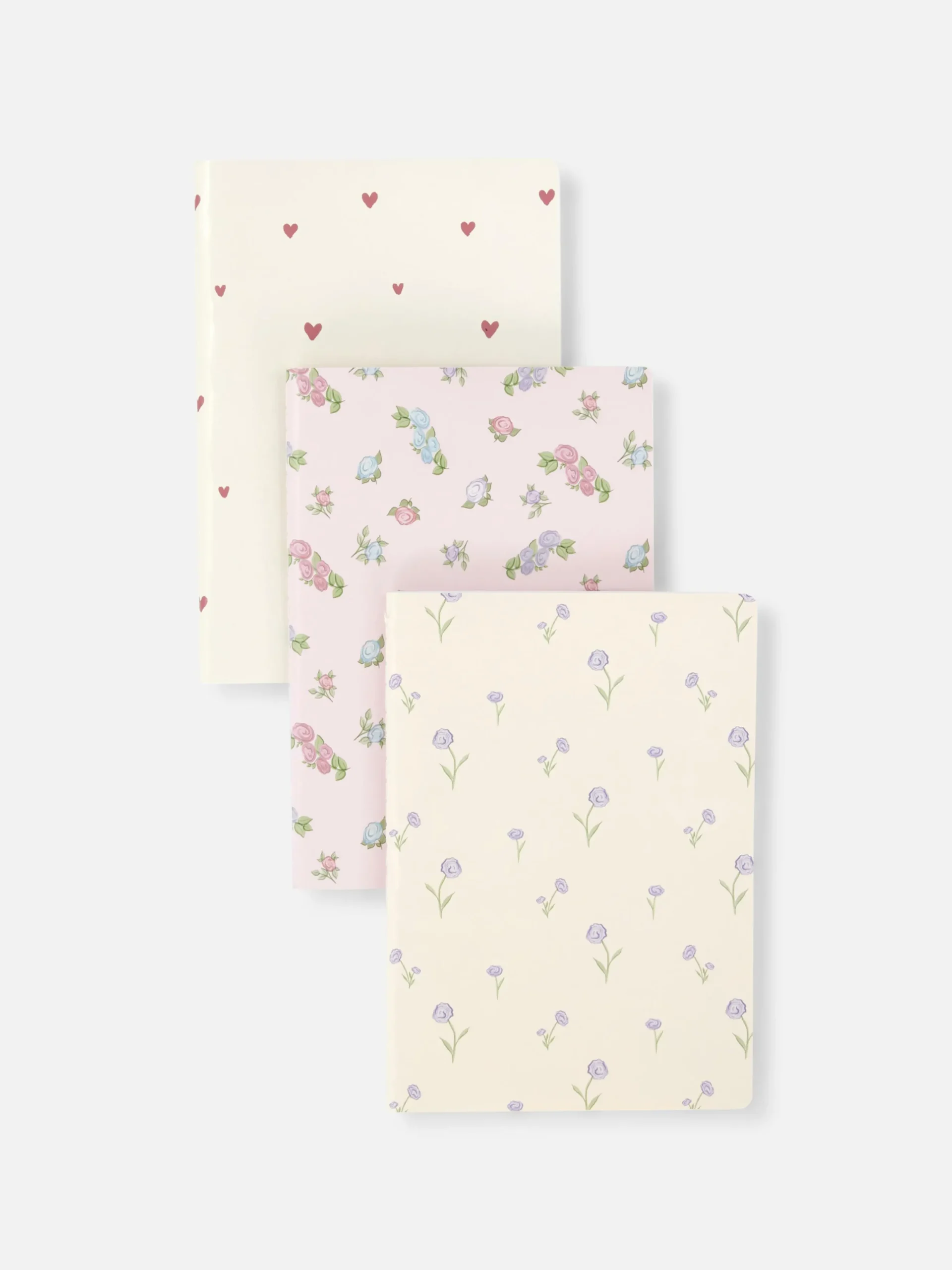 Carnets|Primark Lot De 3 Carnets A5 à Motif Floral Rose
