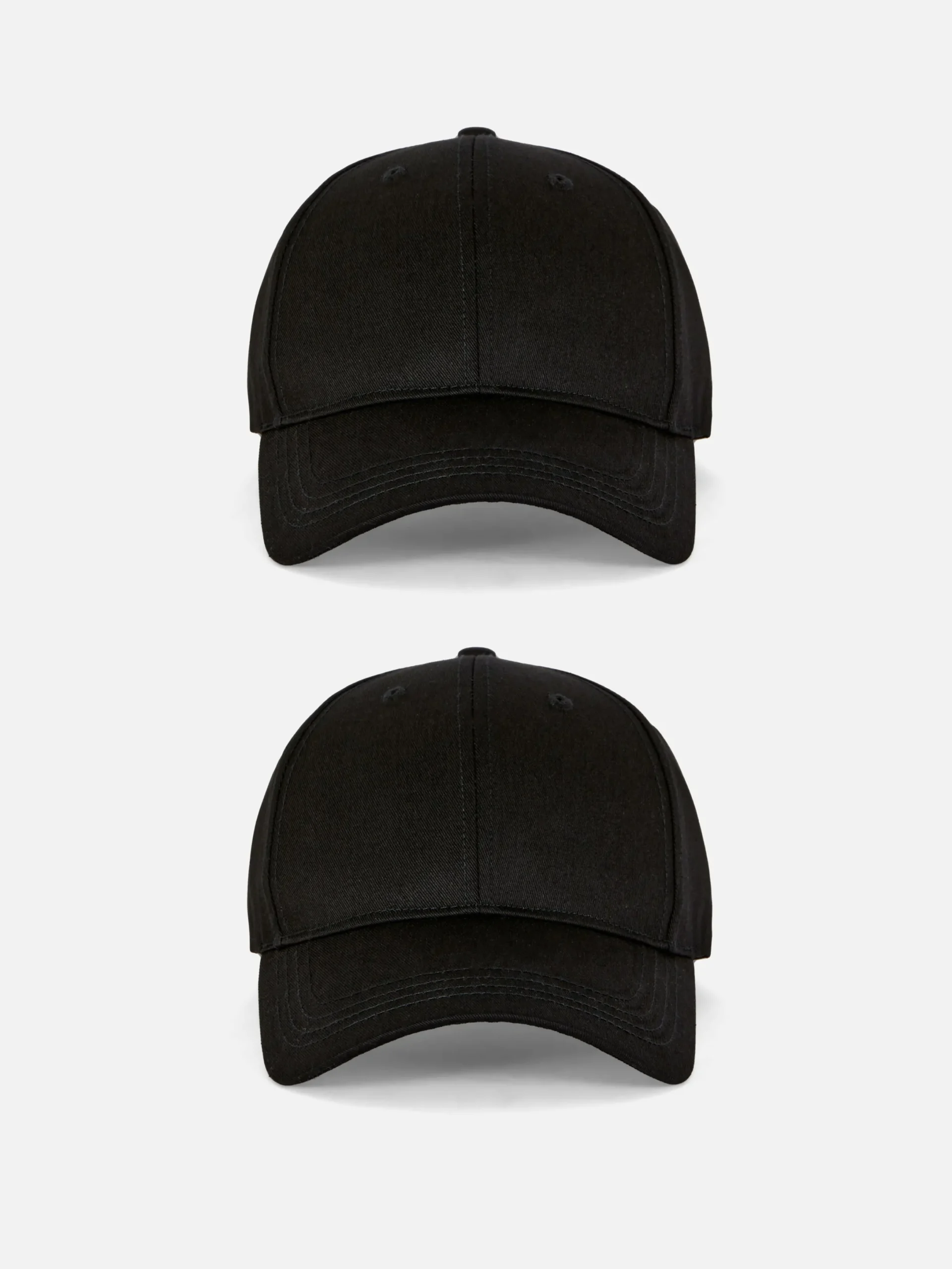 Chapeaux, Gants Et Écharpes|Primark Lot De 2 Casquettes De Baseball Tissées Noir