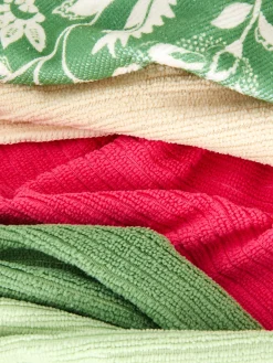 Art De La Table|Primark Lot De 5 Chiffons De Ménage Côtelés Vert