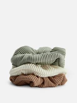 Accessoires Cheveux|Primark Lot De 3 Chouchous Côtelés Vert