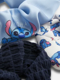 Accessoires Cheveux|Primark Lot De 3 Chouchous Disney Lilo & Stitch Bleu marine
