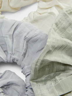 Accessoires Cheveux|Primark Lot De 3 Chouchous Texturés Vert