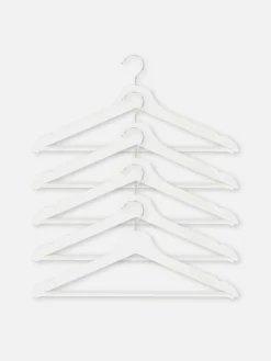 Solutions De Rangement Murales Et Cintres|Primark Lot De 5 Cintres En Bois Blanc