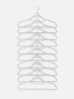 Solutions De Rangement Murales Et Cintres|Primark Lot De 10 Cintres Pour Vêtements Gris