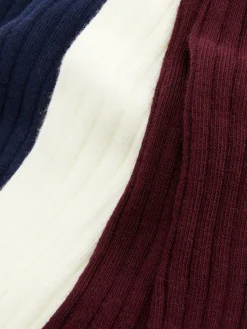 Chaussettes Et Collants|Primark Lot De 3 Collants Côtelés Essential Bleu marine