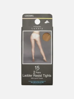 Collants|Primark Lot De 2 Collants Résistants 15 Deniers Caramel