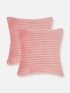 Coussins Et Housses De Coussins|Primark Lot De 2 Coussins Côtelés Rose