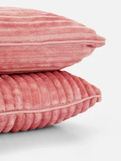 Coussins Et Housses De Coussins|Primark Lot De 2 Coussins Côtelés Rose