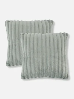 Coussins Et Housses De Coussins|Primark Lot De 2 Coussins Côtelés Confortables Vert clair