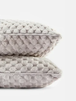 Coussins Et Housses De Coussins|Primark Lot De 2 Coussins Texturés Effet Nid D’abeille Gris clair