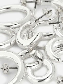 Bijoux|Primark Lot De 6 Créoles épaisses Blanc